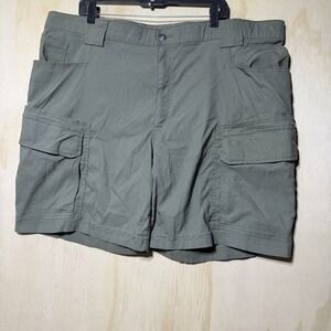 Duluth Trading Flexpedition Cargo Shorts Men 46 Green UtilityWork Hiking Outdoor